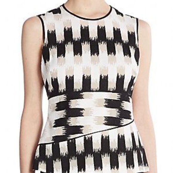 BCBG Max Azria Jolyne Peplum Top, Size M, New with Tags - Picture 2 of 9